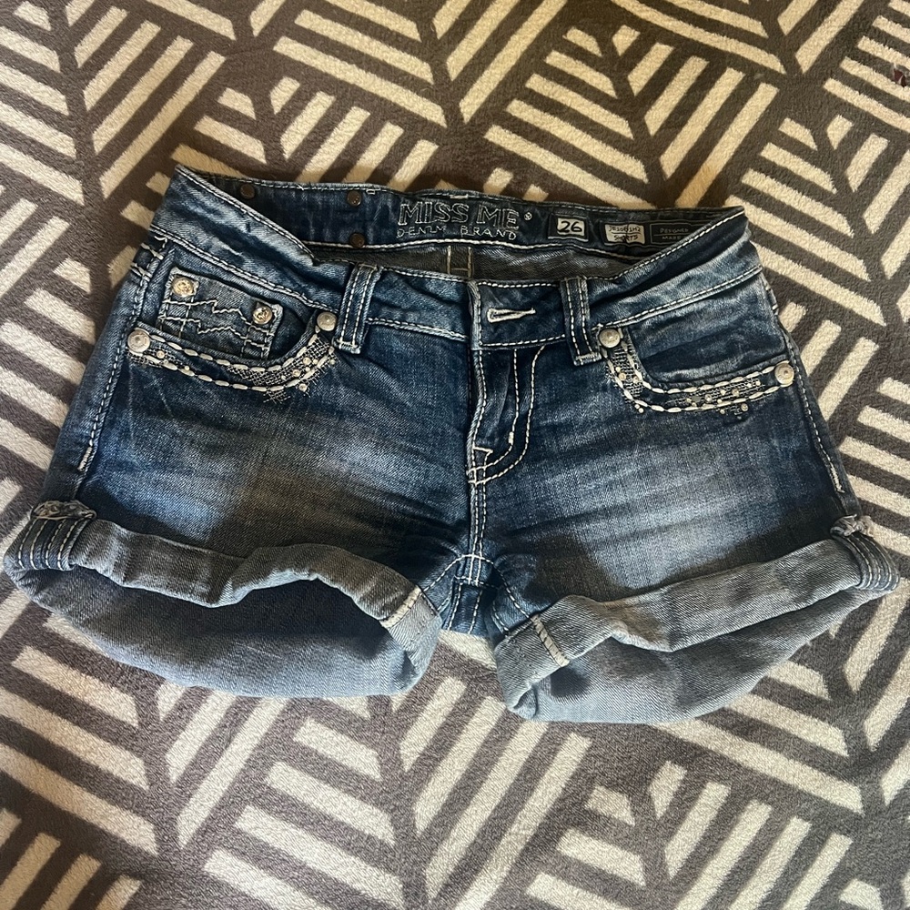 Miss Me Women's Blue Denim Shorts